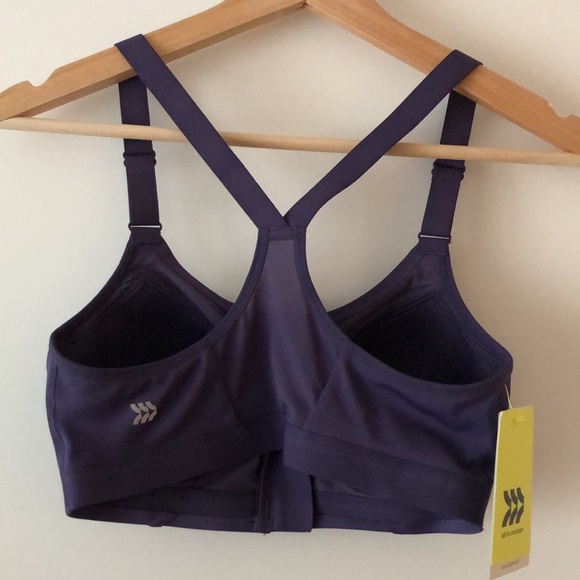 All In Motion Target High Support Front Zip Sports Bra Women’s Purple 34B - Picture 2 of 2